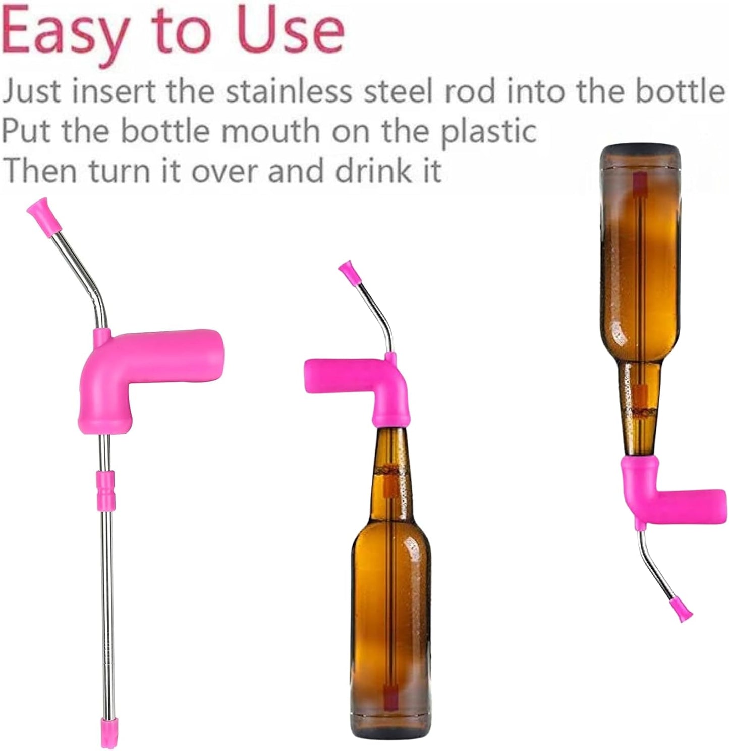 Stainless Steel Beer Snorkel – Portable Beer Bong Funnel for Parties & Festivals