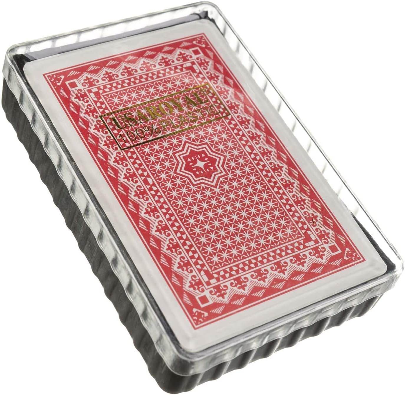 Black & Red Plastic Playing Cards – Waterproof, Washable & Durable Poker Deck