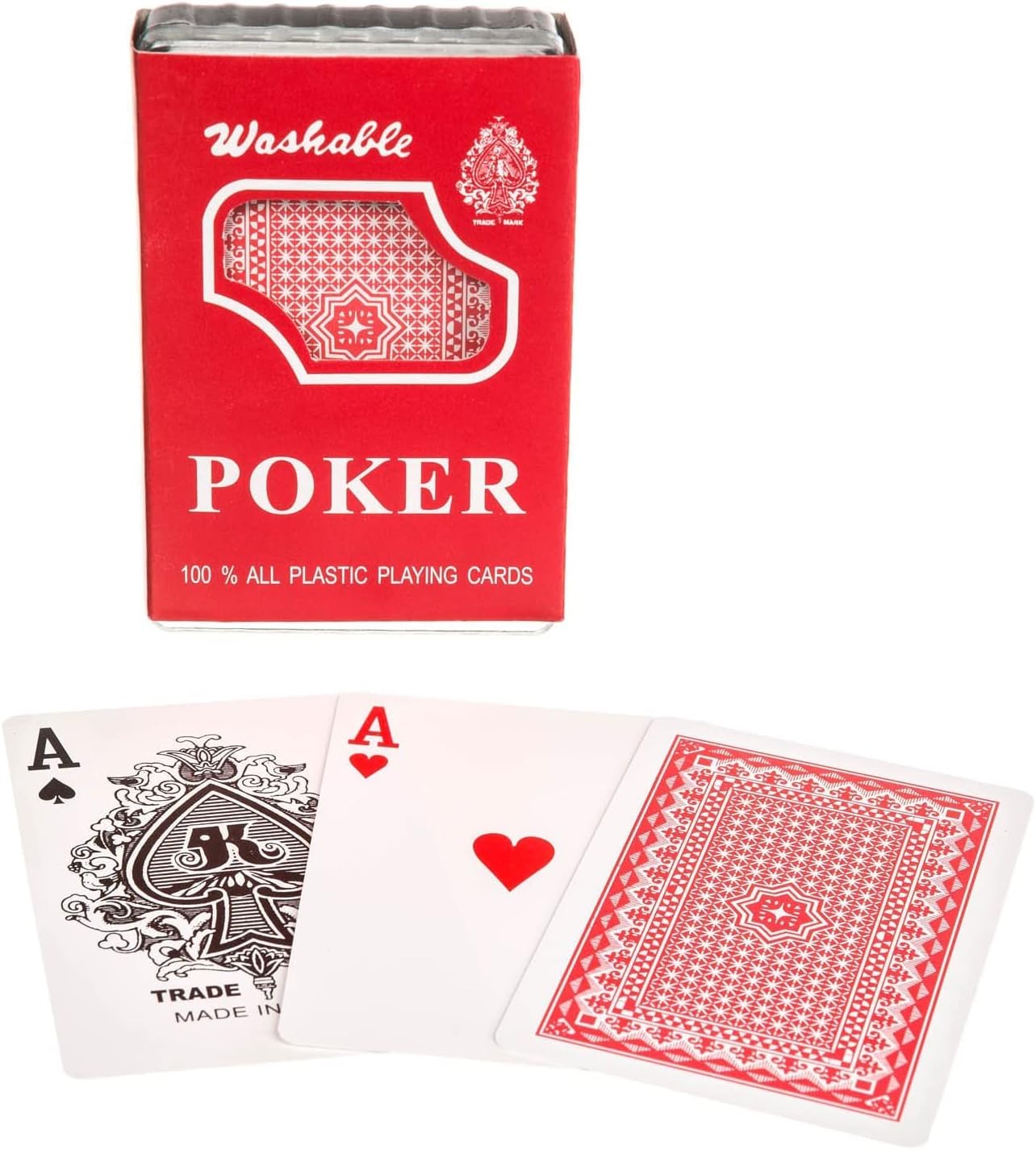 Black & Red Plastic Playing Cards – Waterproof, Washable & Durable Poker Deck