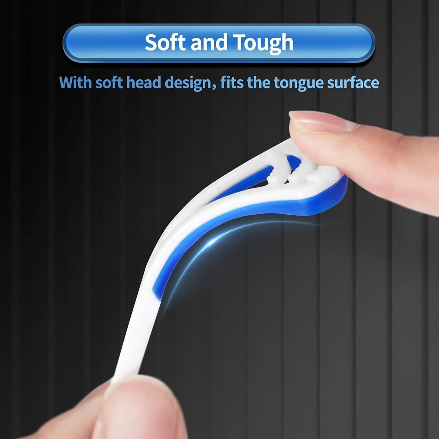 Tongue Cleaner Scraper – Plastic Oral Hygiene Set of 2 for Fresh Breath & Dental Care