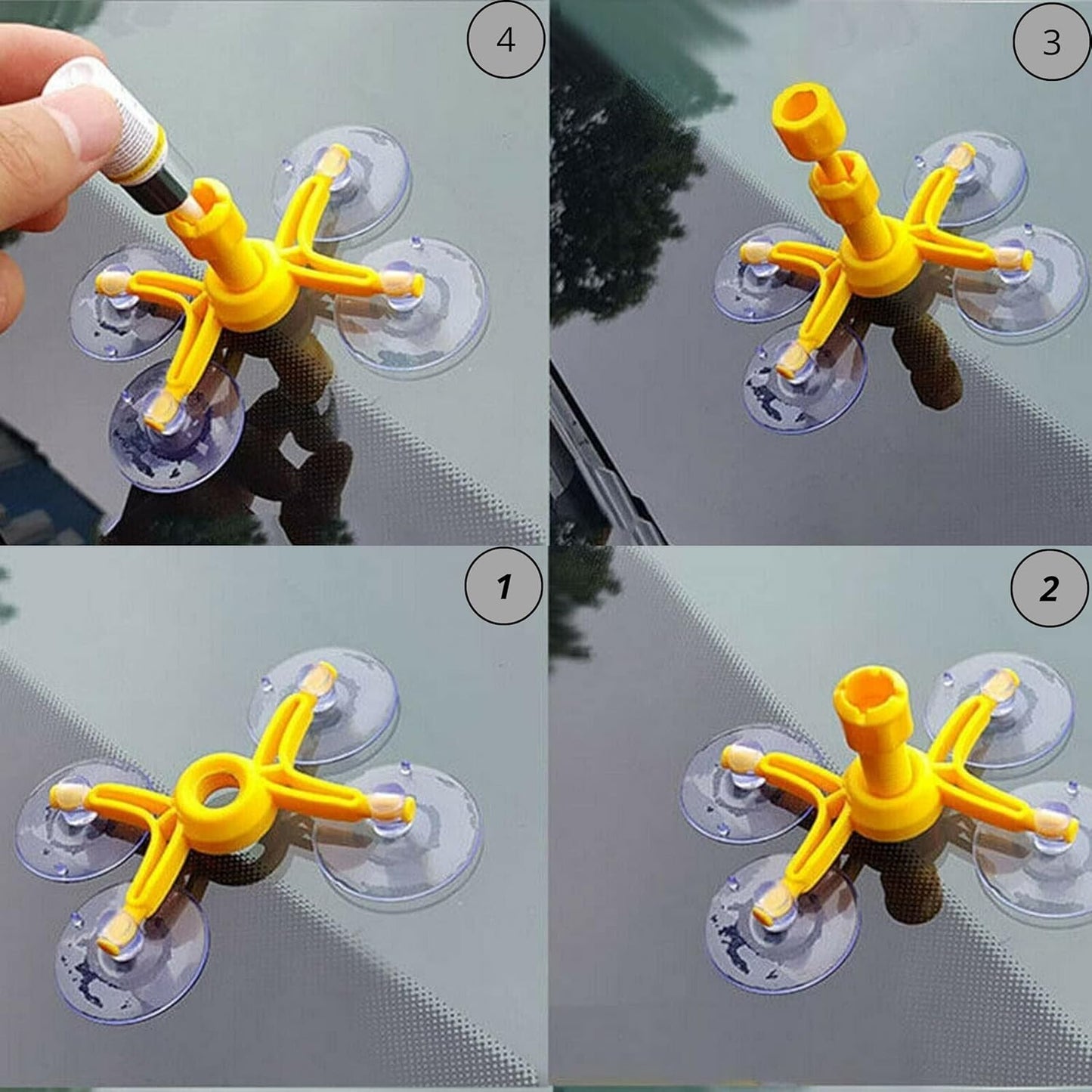 Car Windscreen Repair Kit – Fix Chips, Cracks & Bullseye Damage with Ease