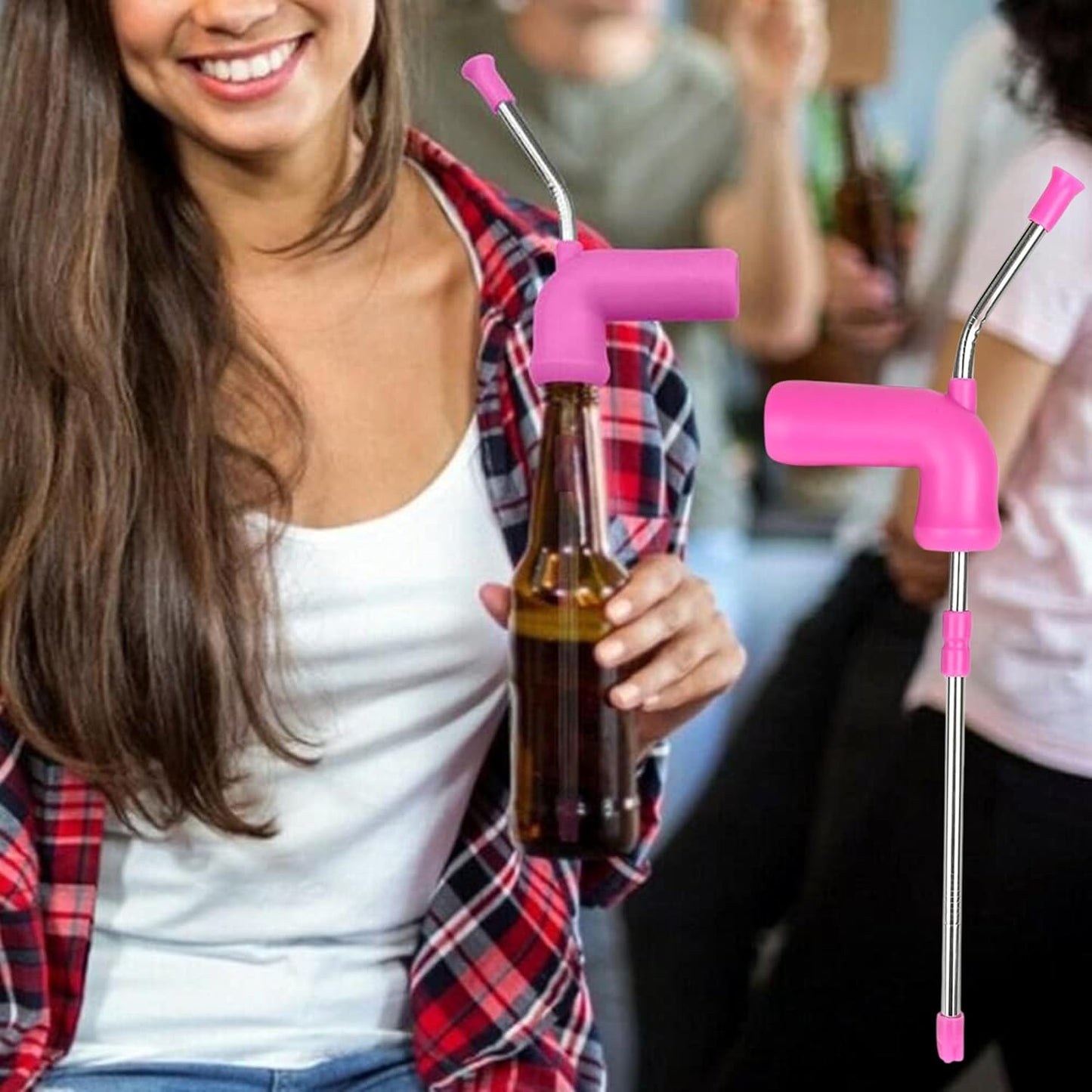 Stainless Steel Beer Snorkel – Portable Beer Bong Funnel for Parties & Festivals