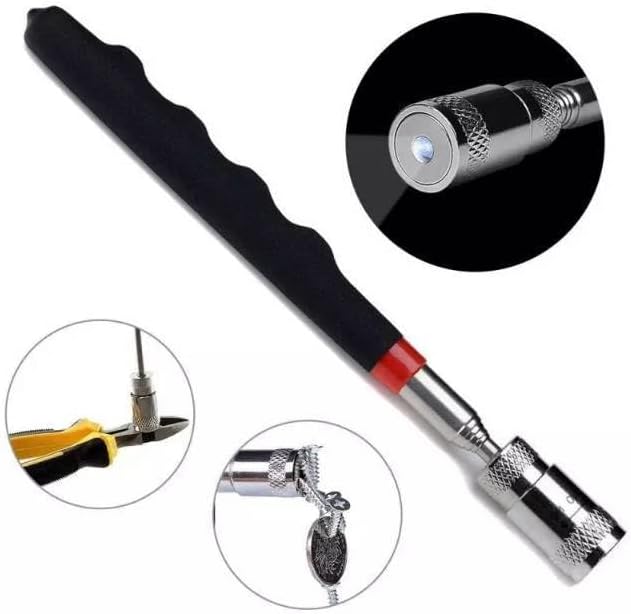 Telescoping Magnetic Pickup Tool – 8Lbs 31" Extendable Stick with LED Light