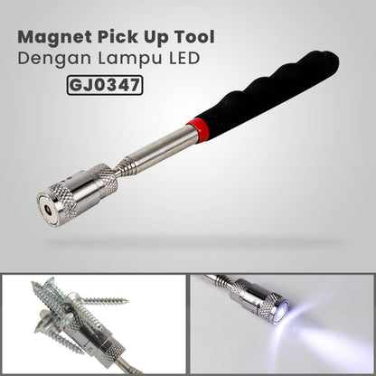 Telescoping Magnetic Pickup Tool – 8Lbs 31" Extendable Stick with LED Light