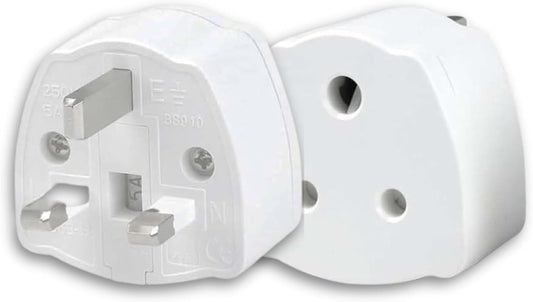 India to UK Plug Adapter – 3-Pin Adapter with 5A Fuse for Travel & Outdoor