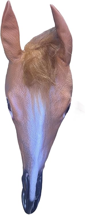 Glam Horse Head Mask – Creepy Latex Animal Mask for Halloween & Costume Parties