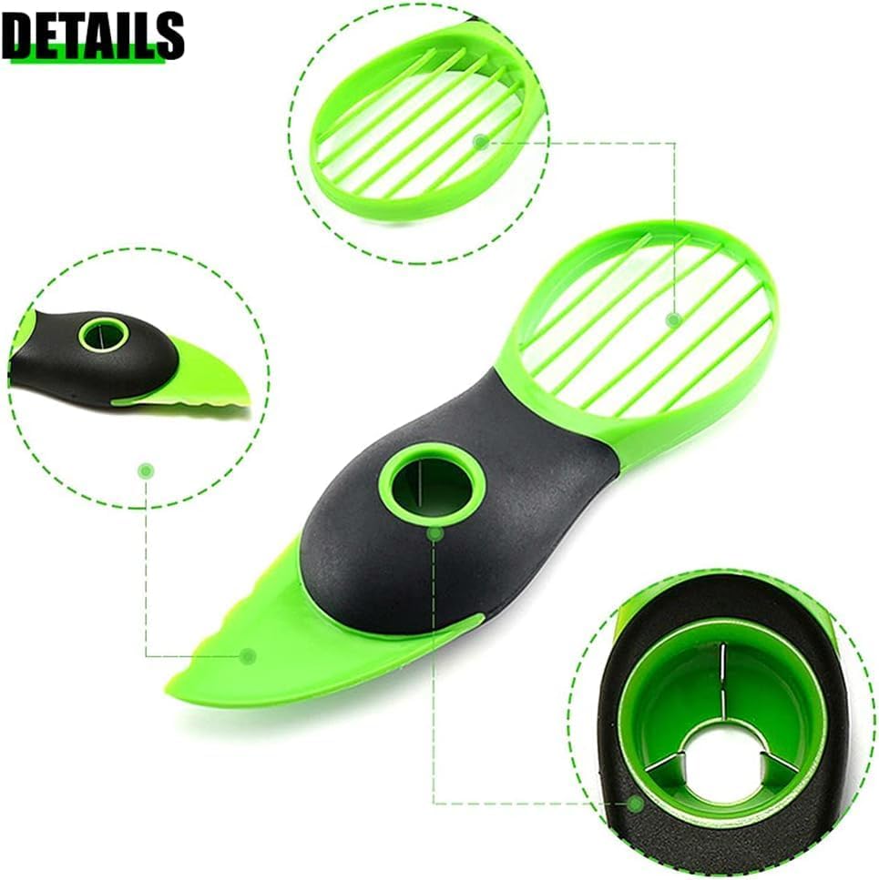 3-in-1 Avocado Cutter & Peeler – Multifunctional Slicer, Pitter & Scooper Kitchen Tool