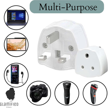 India to UK Plug Adapter – 3-Pin Adapter with 5A Fuse for Travel & Outdoor