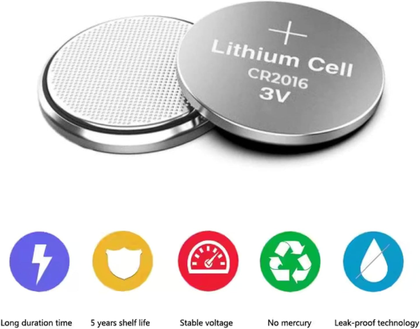 CR2016 3V Lithium Coin Cell Battery – Long-Lasting Power for Electronics