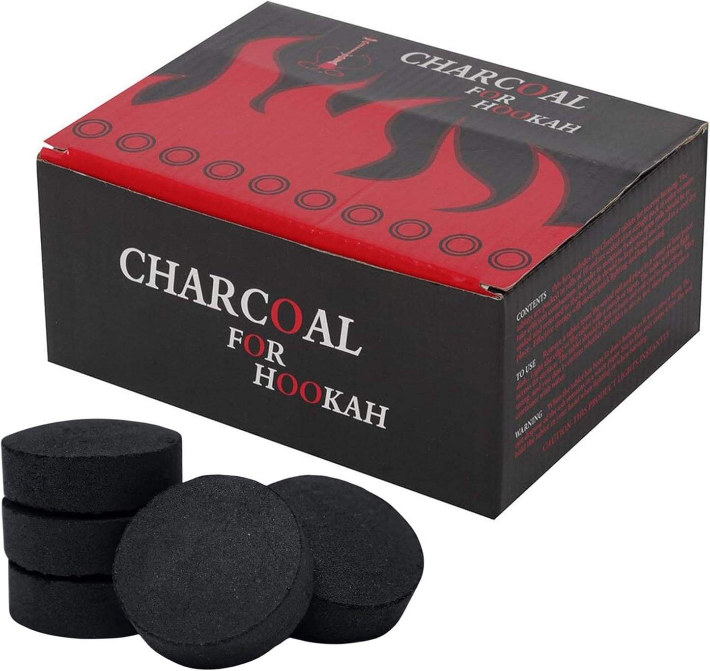 Premium Quick-Light Shisha Charcoal – Instant Light Hookah Coal (100 Discs)