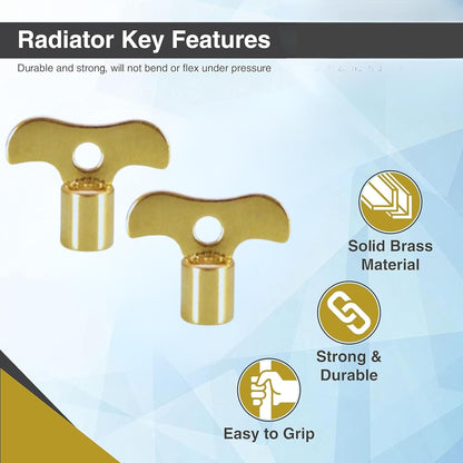 Easigrip Radiator Key – Solid Brass Bleed Valve Key for Easy Use