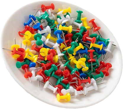 Assorted Coloured Push Pins – 50pc Pack for Notice & Cork Boards