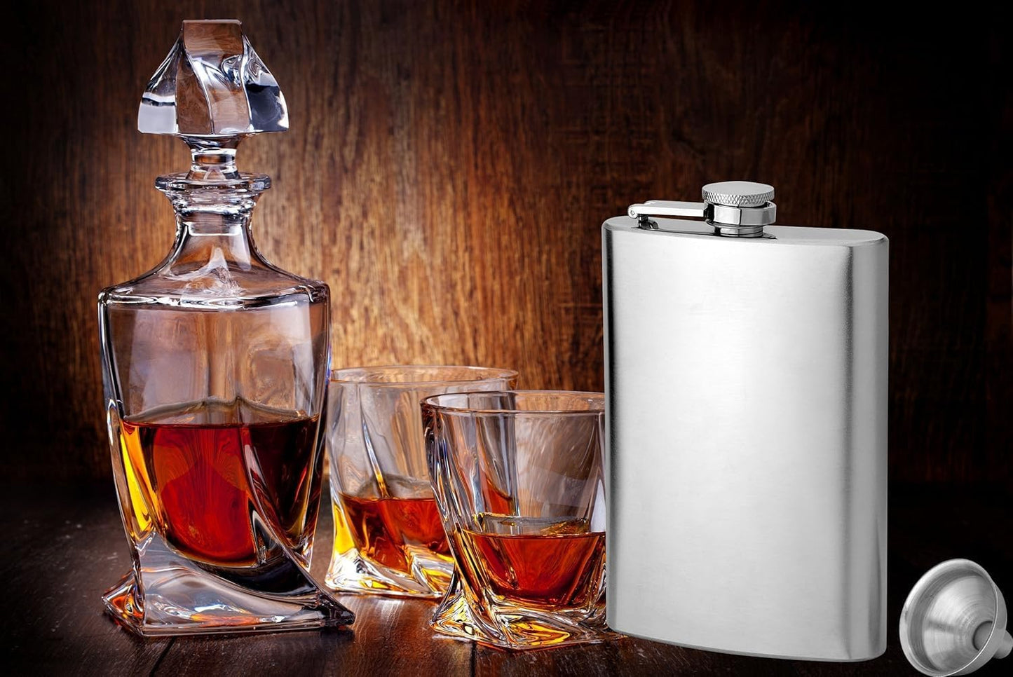 7oz Stainless Steel Hip Flask – Pocket Whisky Flask for Men & Women with Funnel