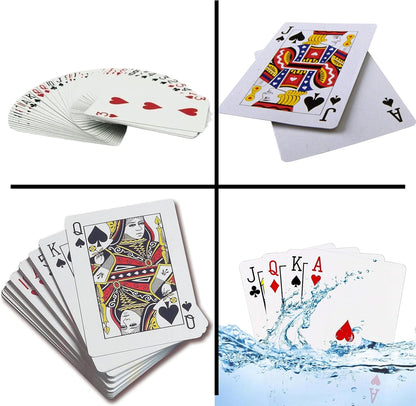 Jumbo Playing Cards – Large Plastic-Coated Deck for Poker, Blackjack & Family Games