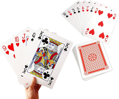 Jumbo Playing Cards – Large Plastic-Coated Deck for Poker, Blackjack & Family Games