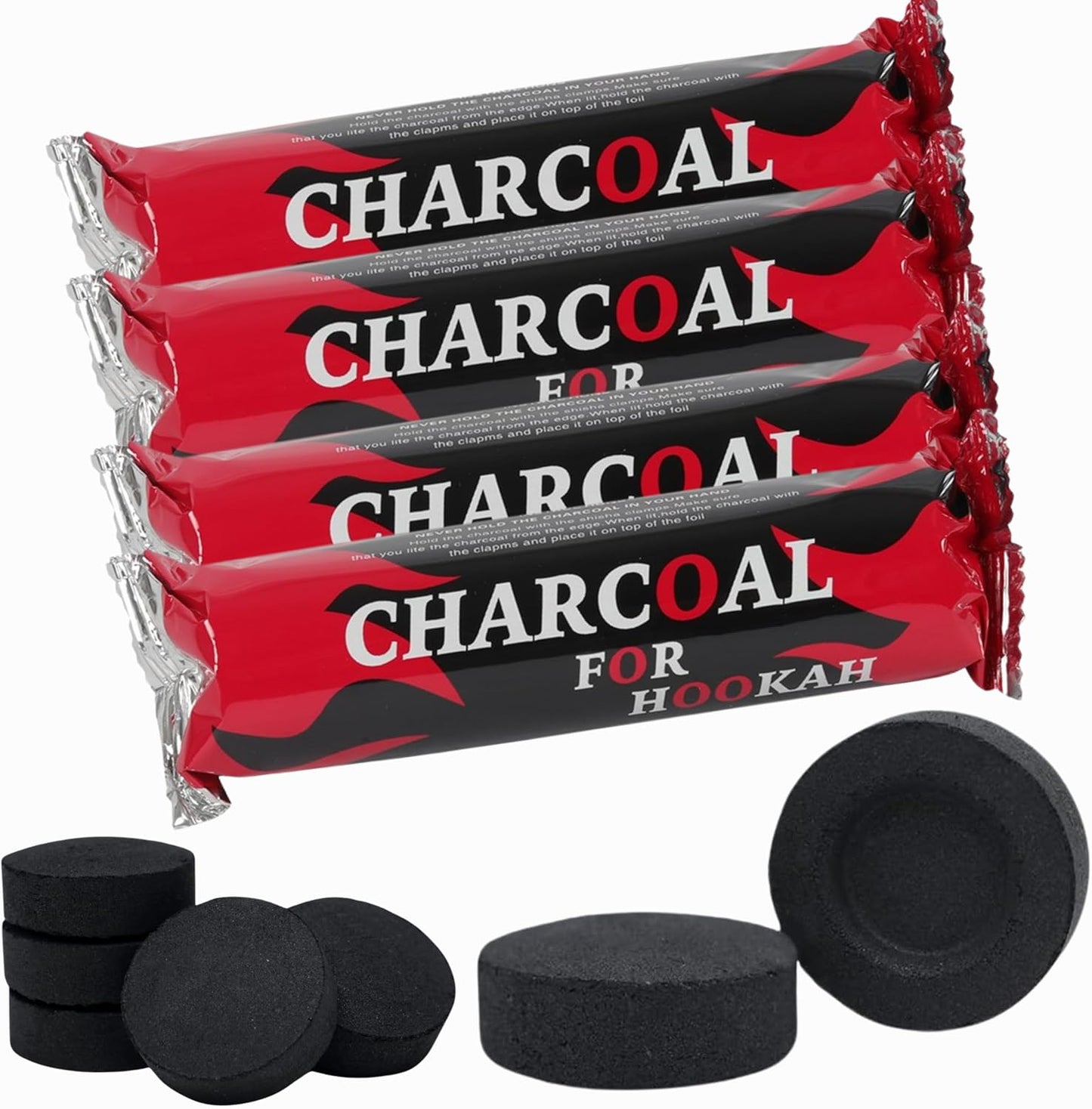 Premium Quick-Light Shisha Charcoal – Instant Light Hookah Coal (100 Discs)